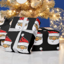 Search for black santa christmas wrapping paper Modern