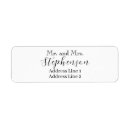 Search for married couple return address labels Typography