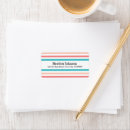 Search for peach and blue return address labels Pretty