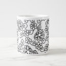Search for black and white drawing mugs Simple