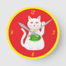 Search for lucky cat clocks Chinese
