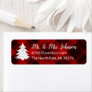 Search for red white check return address labels Tartan
