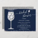 Search for navy and silver bridal shower invitations Modern