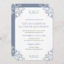 Search for blue damask wedding invitations Luxury