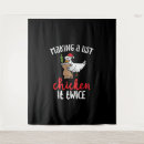 Search for funny chicken art Santa