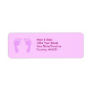 Search for footprints return address labels It's a girl