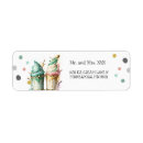 Search for gender reveal return address labels Watercolor