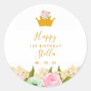 Search for floral birthday party stickers Girl