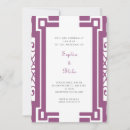 Search for white and purple wedding invitations Bohemian
