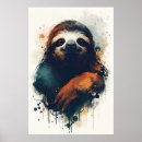 Search for sloth art Watercolor