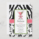 Search for zebra hens party invitations Martini