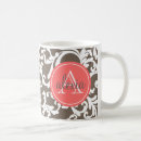 Search for monogram damask mugs Trendy