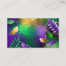 Search for mardi gras business cards Green
