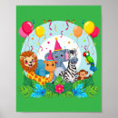 Search for jungle animal birthday posters For kids
