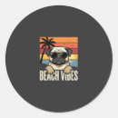 Search for beach dog stickers Pug
