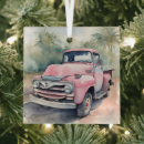 Search for old truck christmas tree decorations Watercolor