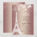 Search for eiffel tower sweet 16 invitations Vintage