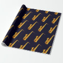 Search for saxophone wrapping paper Black