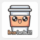 Search for coffee pun stickers Kawaii