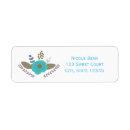Search for teal floral return address labels Vintage