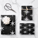 Search for black and white wrapping paper Snowflake
