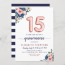 Search for blush and navy quinceanera invitations Modern