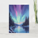 Search for aurora borealis northern lights cards Watercolor