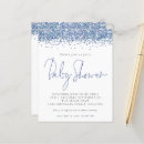 Search for blue glitter baby shower invitations Script