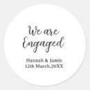 Search for engaged couple names stickers We are engaged