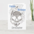 Search for snorkeling birthday cards Diver