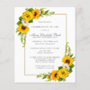 Search for sunflower celebration of life invitations Remembrance
