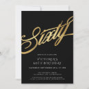 Search for black and gold 60th birthday invitations Sixty