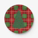 Search for plaid christmas plates Red
