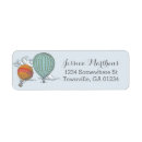 Search for air mail return address labels Hot air balloon