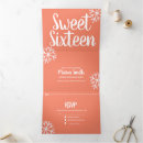 Search for snowflake sweet 16 invitations Modern