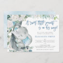 Search for floral elephant baby shower invitations Greenery