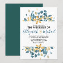 Search for yellow and teal wedding invitations Floral