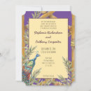 Search for purple peacock wedding invitations Watercolor