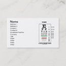 Search for chart business cards Eye doctor