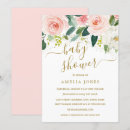 Search for pink glitter baby shower invitations Floral