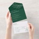 Search for emerald green wedding invitations Botanical