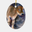 Search for calf christmas tree decorations Farm animal