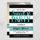 Search for teal blue sweet 16 invitations Minimal