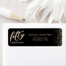 Search for elegant birthday return address labels Black gold