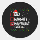 Search for nice and naughty stickers Santa