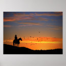 Search for horse and cowboy posters Sunset