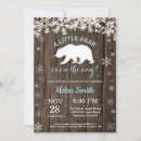 Search for polar bear baby boy shower invitations Snowflake
