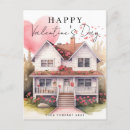 Search for valentine hearts postcards Watercolor