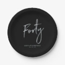 Search for 40th birthday plates Modern