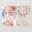 Search for wild one girl birthday invitations Blush pink